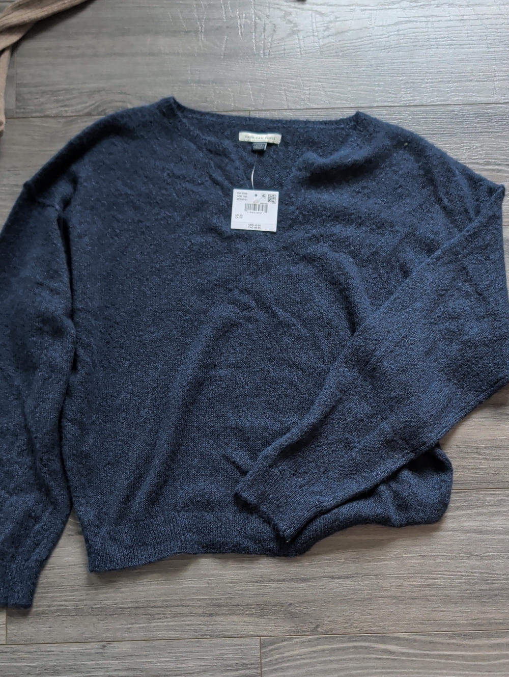 American Eagle Outfitters Navy Scoop Neck Lightweight Sweater